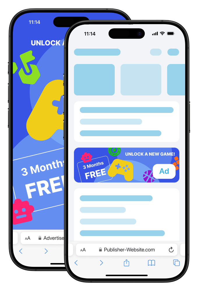 Multitag banner format rendering