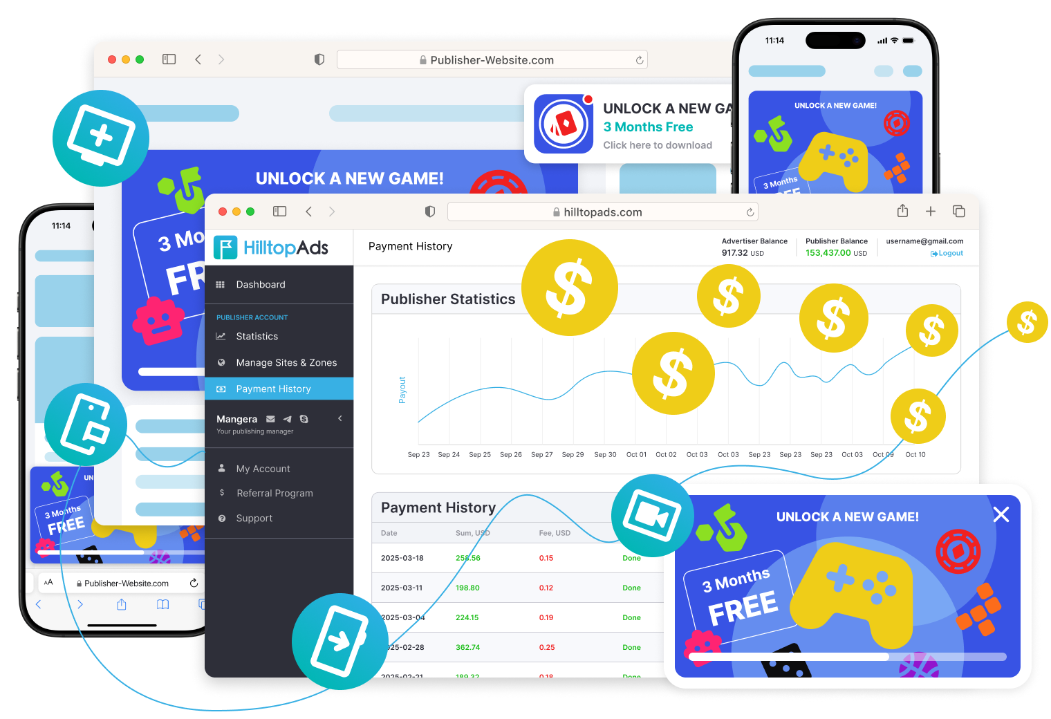 Monetize website
