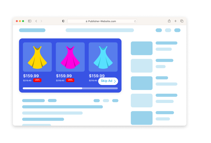 Video VAST format rendering